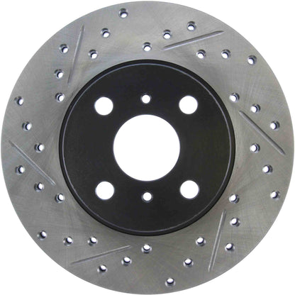 StopTech Sport Drilled/Slotted Brake Rotor; Front Right