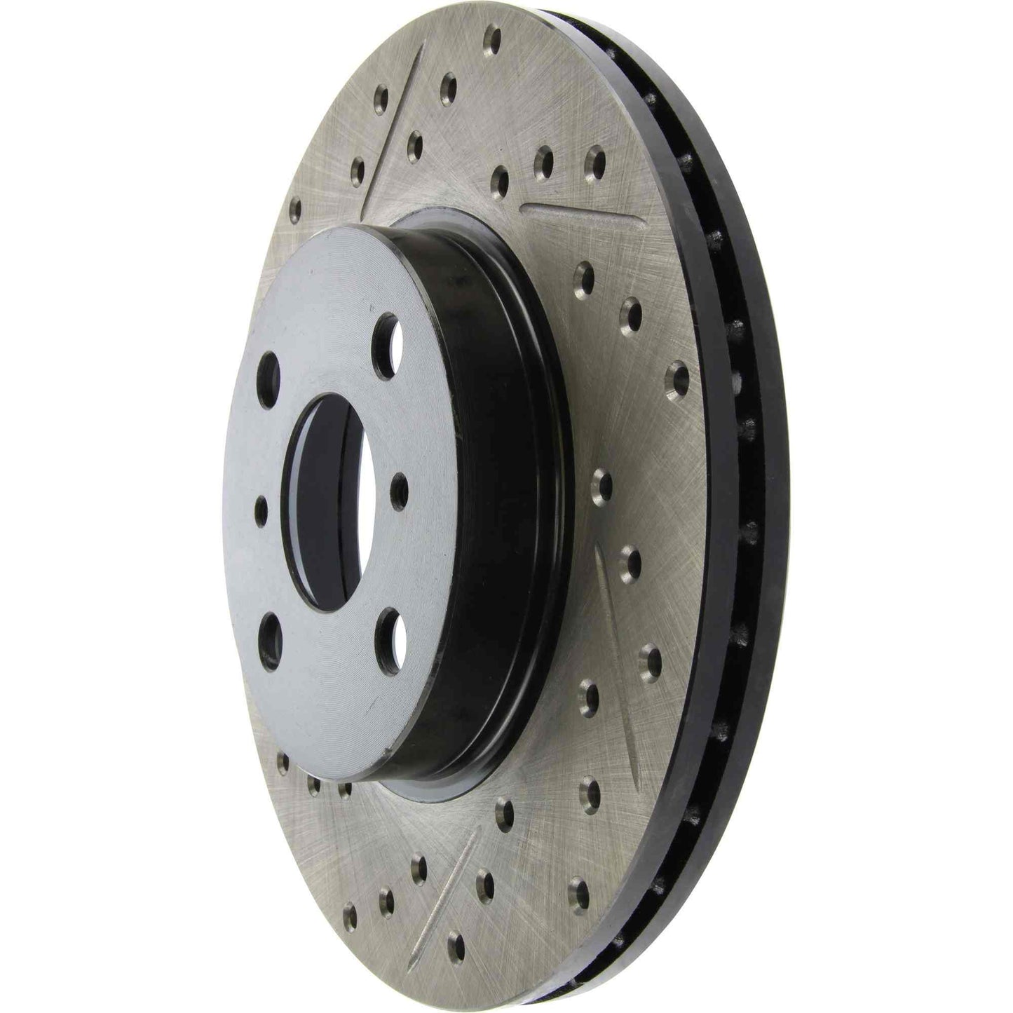StopTech Sport Drilled/Slotted Brake Rotor; Front Right