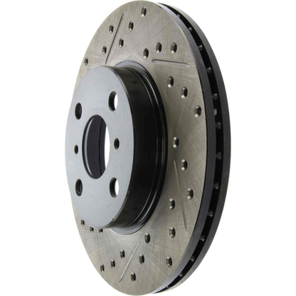 StopTech Sport Drilled/Slotted Brake Rotor; Front Right