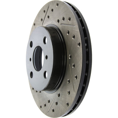 StopTech Sport Drilled/Slotted Brake Rotor; Front Right