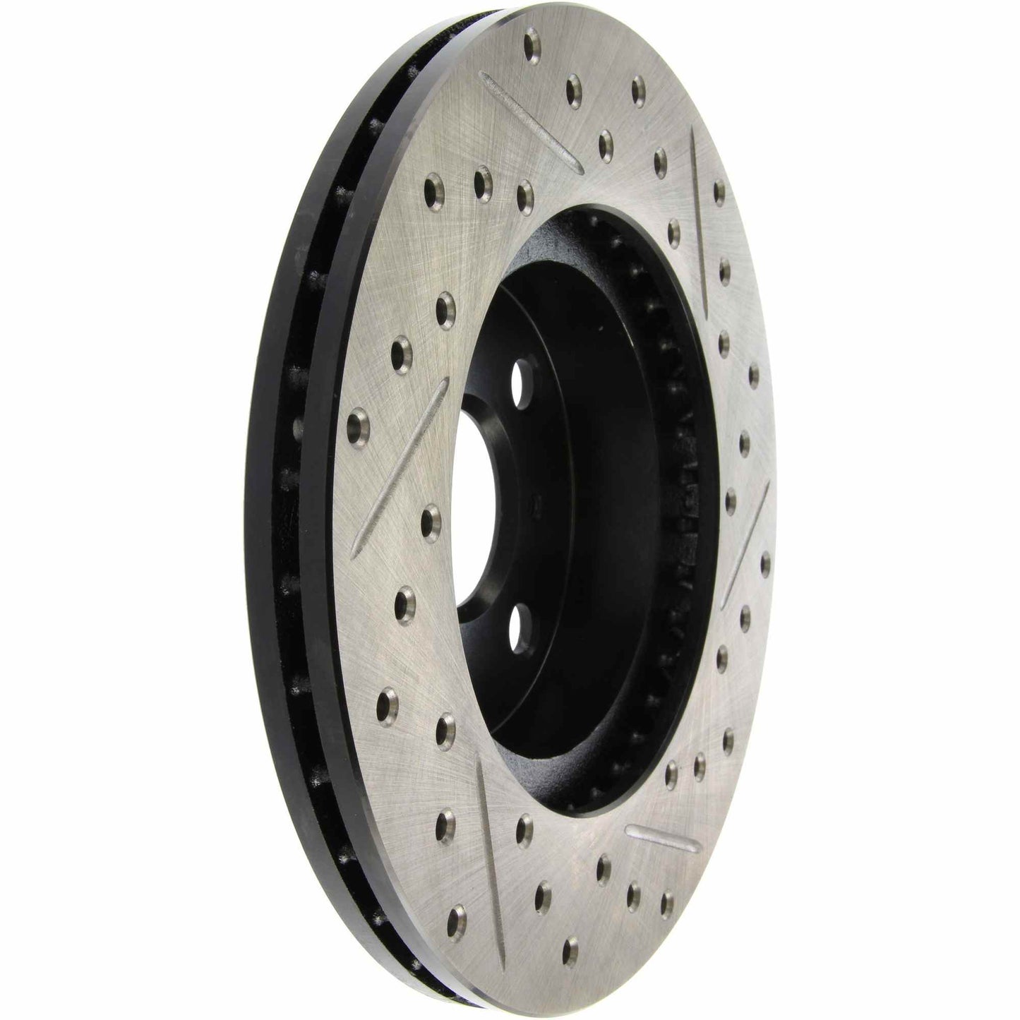 StopTech Sport Drilled/Slotted Brake Rotor; Front Right