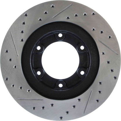 StopTech Sport Drilled/Slotted Brake Rotor; Front Left