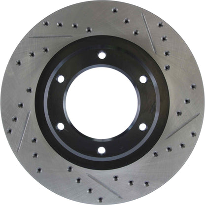 StopTech Sport Drilled/Slotted Brake Rotor; Front Left