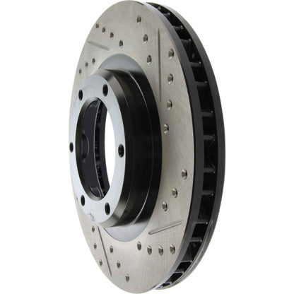 StopTech Sport Drilled/Slotted Brake Rotor; Front Left