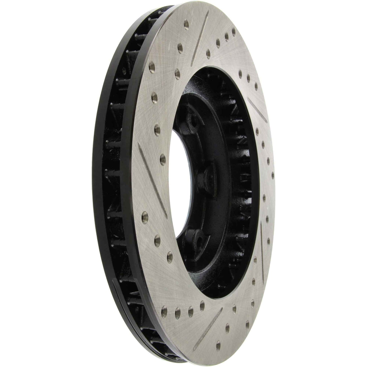 StopTech Sport Drilled/Slotted Brake Rotor; Front Left