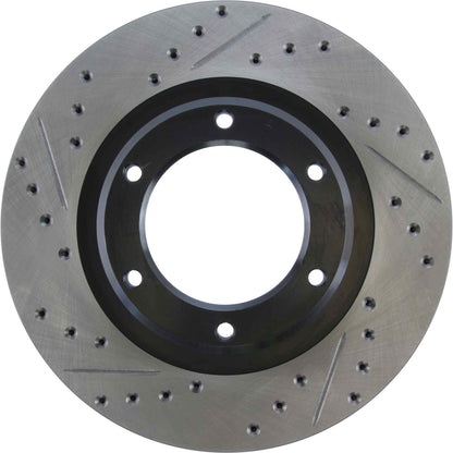 StopTech Sport Drilled/Slotted Brake Rotor; Front Right