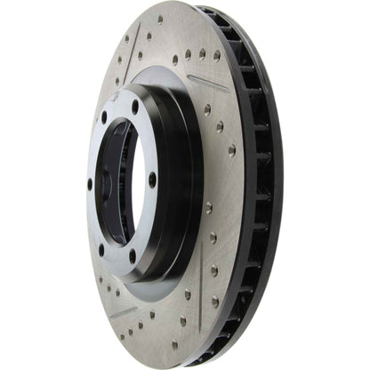 StopTech Sport Drilled/Slotted Brake Rotor; Front Right