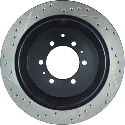 StopTech Sport Drilled/Slotted Brake Rotor; Rear Left
