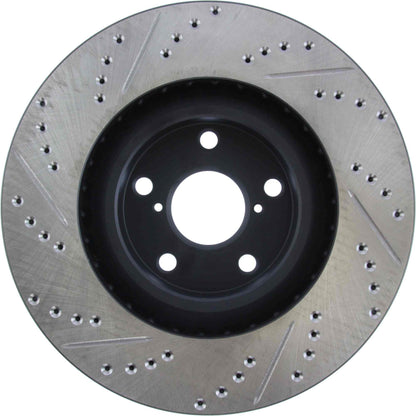 StopTech Sport Drilled/Slotted Brake Rotor; Front Left