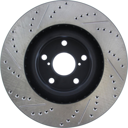 StopTech Sport Drilled/Slotted Brake Rotor; Front Left