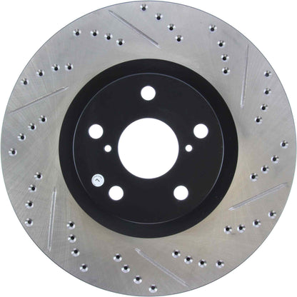 StopTech Sport Drilled/Slotted Brake Rotor; Front Left
