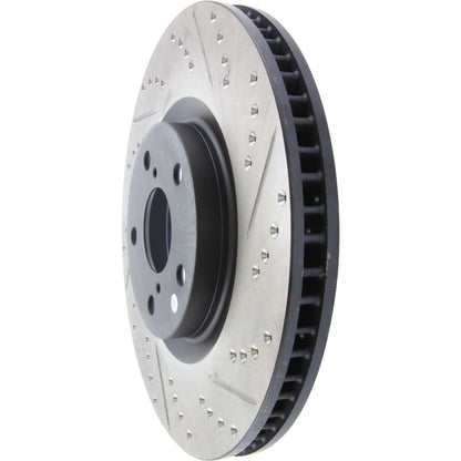 StopTech Sport Drilled/Slotted Brake Rotor; Front Left