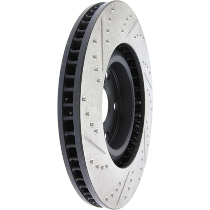 StopTech Sport Drilled/Slotted Brake Rotor; Front Left