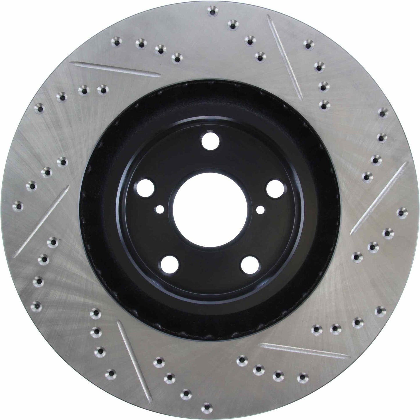 StopTech Sport Drilled/Slotted Brake Rotor; Front Right