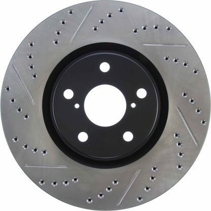 StopTech Sport Drilled/Slotted Brake Rotor; Front Right