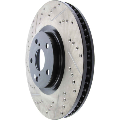 StopTech Sport Drilled/Slotted Brake Rotor; Front Right