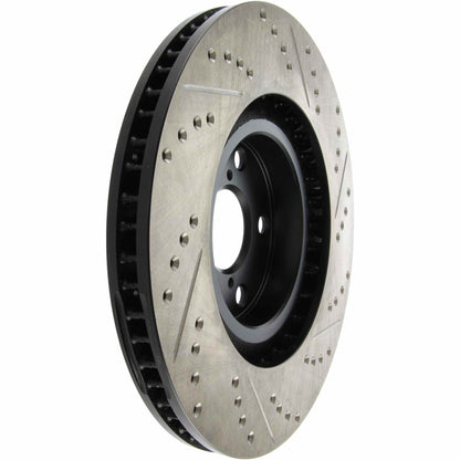 StopTech Sport Drilled/Slotted Brake Rotor; Front Right