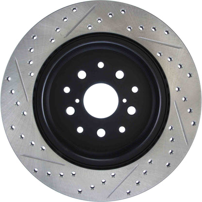 StopTech Sport Drilled/Slotted Brake Rotor; Rear Left
