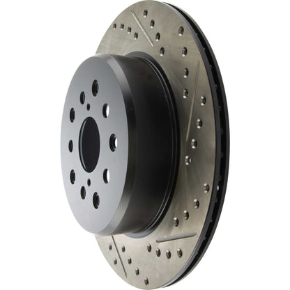 StopTech Sport Drilled/Slotted Brake Rotor; Rear Left