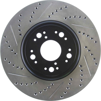 StopTech Sport Drilled/Slotted Brake Rotor; Front Right