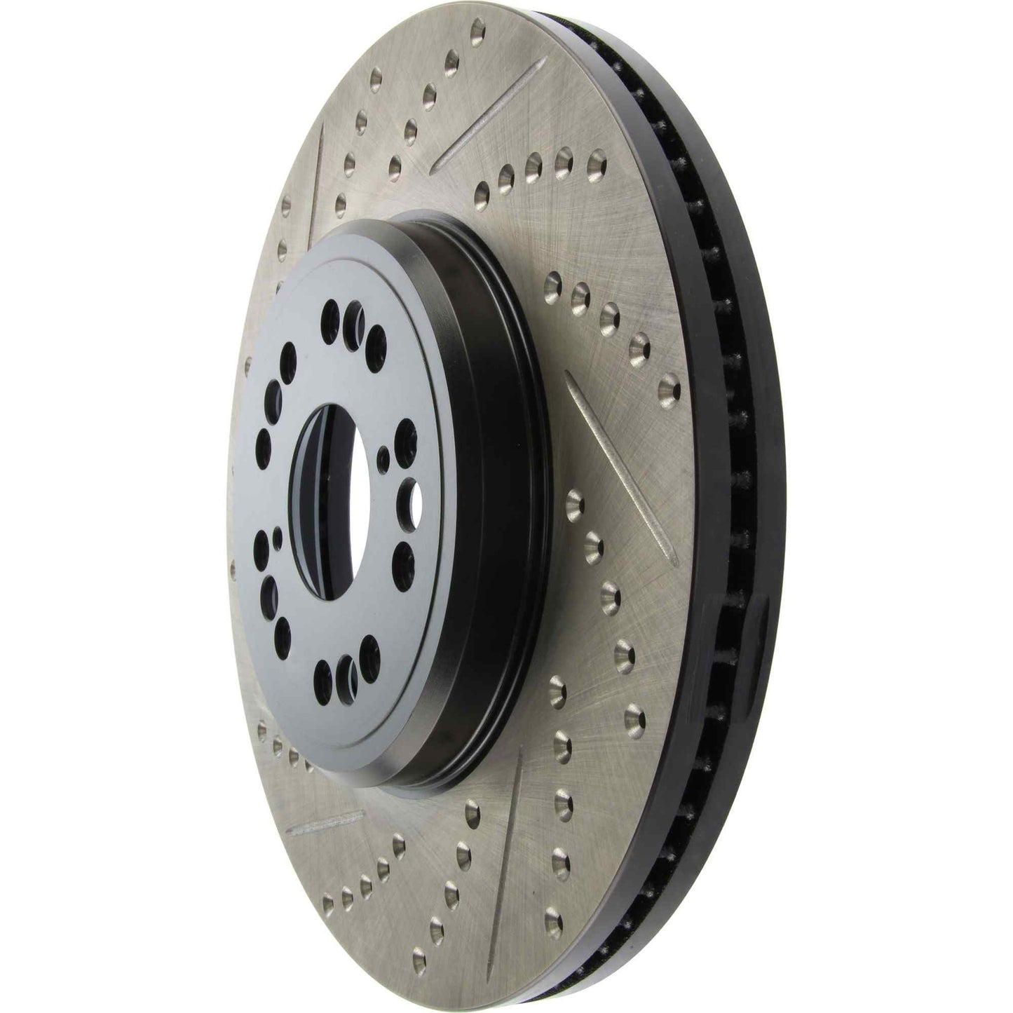 StopTech Sport Drilled/Slotted Brake Rotor; Front Right