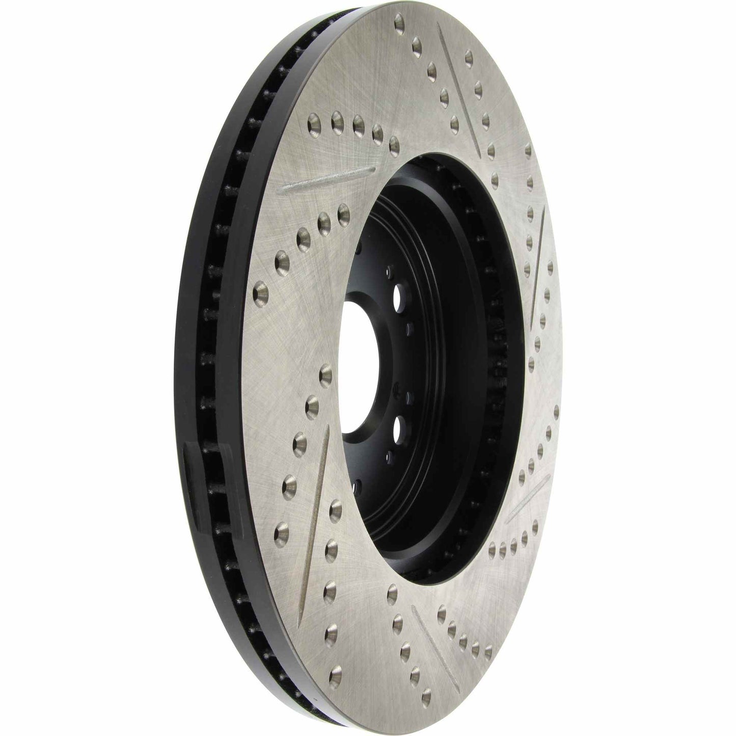 StopTech Sport Drilled/Slotted Brake Rotor; Front Right