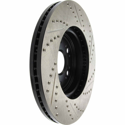 StopTech Sport Drilled/Slotted Brake Rotor; Front Right