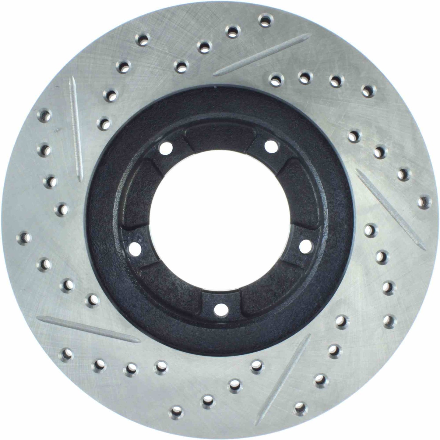 StopTech Sport Drilled/Slotted Brake Rotor; Front Left