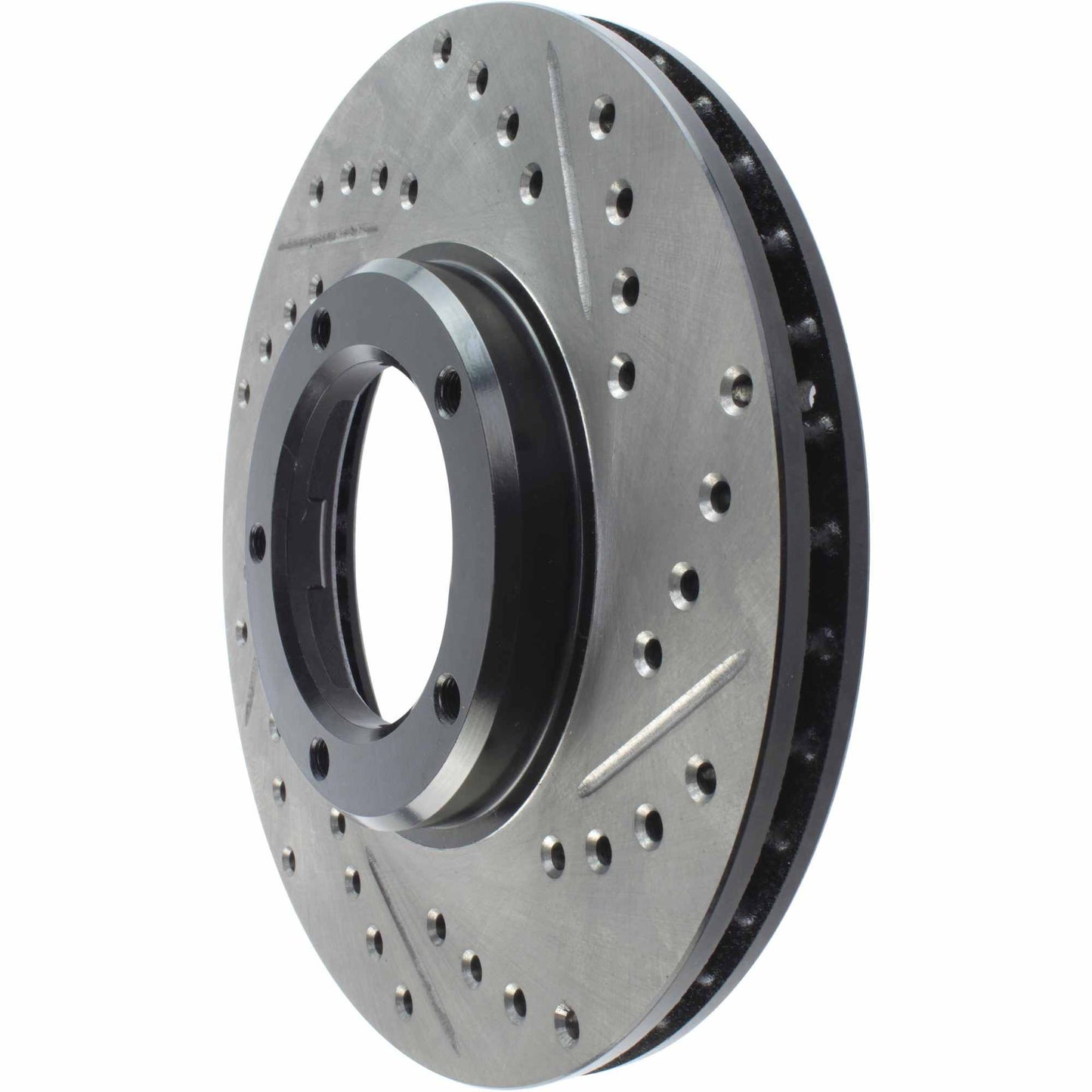 StopTech Sport Drilled/Slotted Brake Rotor; Front Left