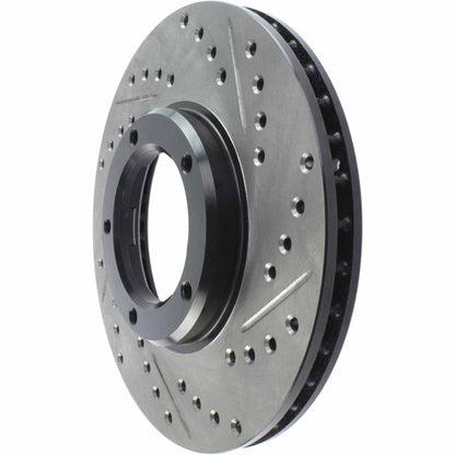 StopTech Sport Drilled/Slotted Brake Rotor; Front Left