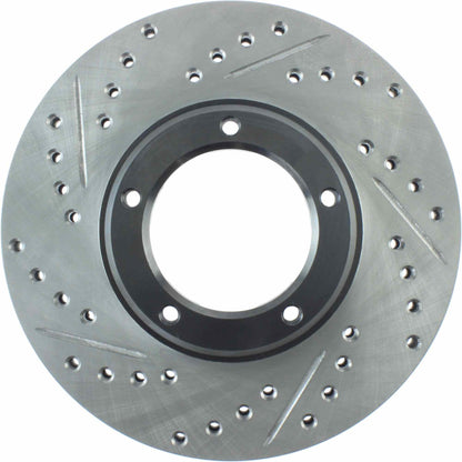 StopTech  Sport Drilled/Slotted Brake Rotor; Front Right