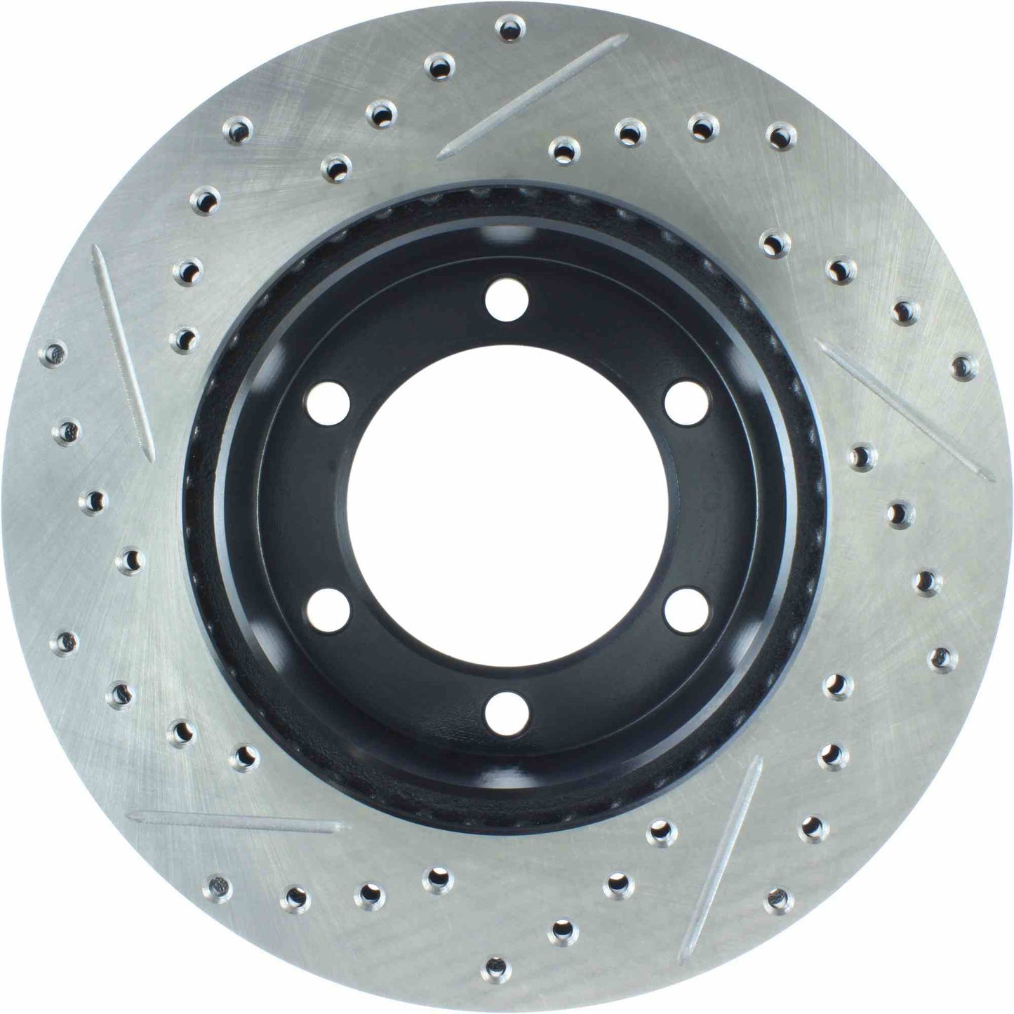 StopTech Sport Drilled/Slotted Brake Rotor; Front Left