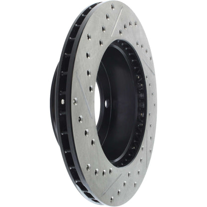 StopTech Sport Drilled/Slotted Brake Rotor; Front Left