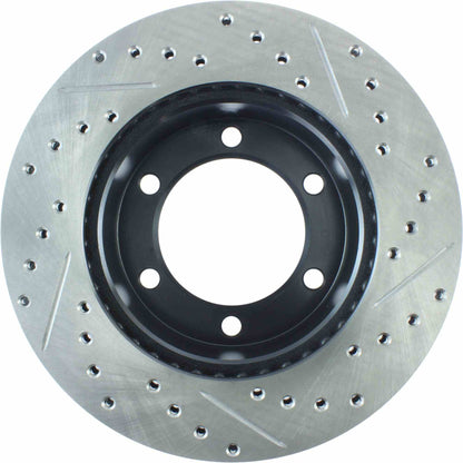 StopTech Sport Drilled/Slotted Brake Rotor; Front Right