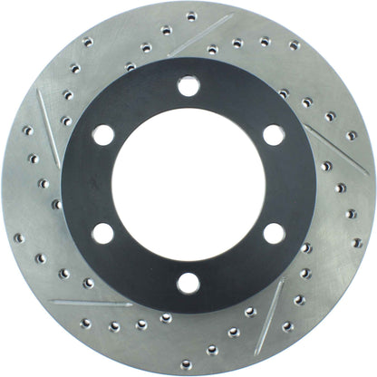 StopTech Sport Drilled/Slotted Brake Rotor; Front Right