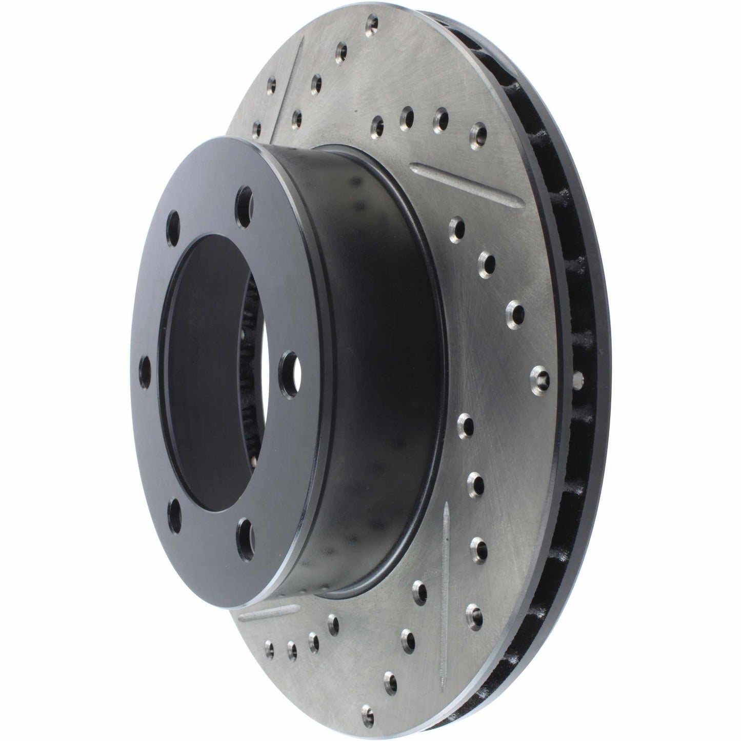 StopTech Sport Drilled/Slotted Brake Rotor; Front Right