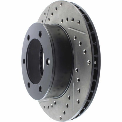 StopTech Sport Drilled/Slotted Brake Rotor; Front Right