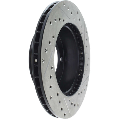 StopTech Sport Drilled/Slotted Brake Rotor; Front Right