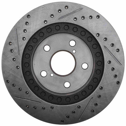 StopTech Sport Drilled/Slotted Brake Rotor; Front Left