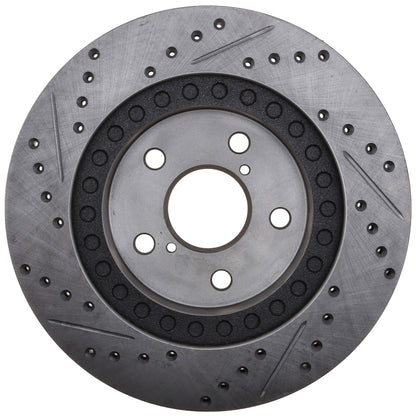 StopTech Sport Drilled/Slotted Brake Rotor; Front Left