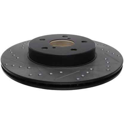 StopTech Sport Drilled/Slotted Brake Rotor; Front Right