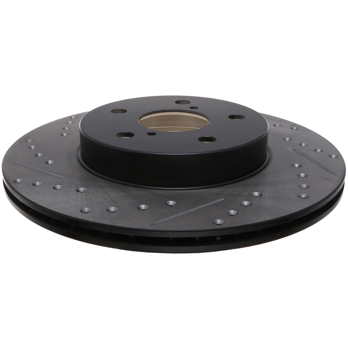 StopTech Sport Drilled/Slotted Brake Rotor; Front Right