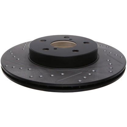 StopTech Sport Drilled/Slotted Brake Rotor; Front Right