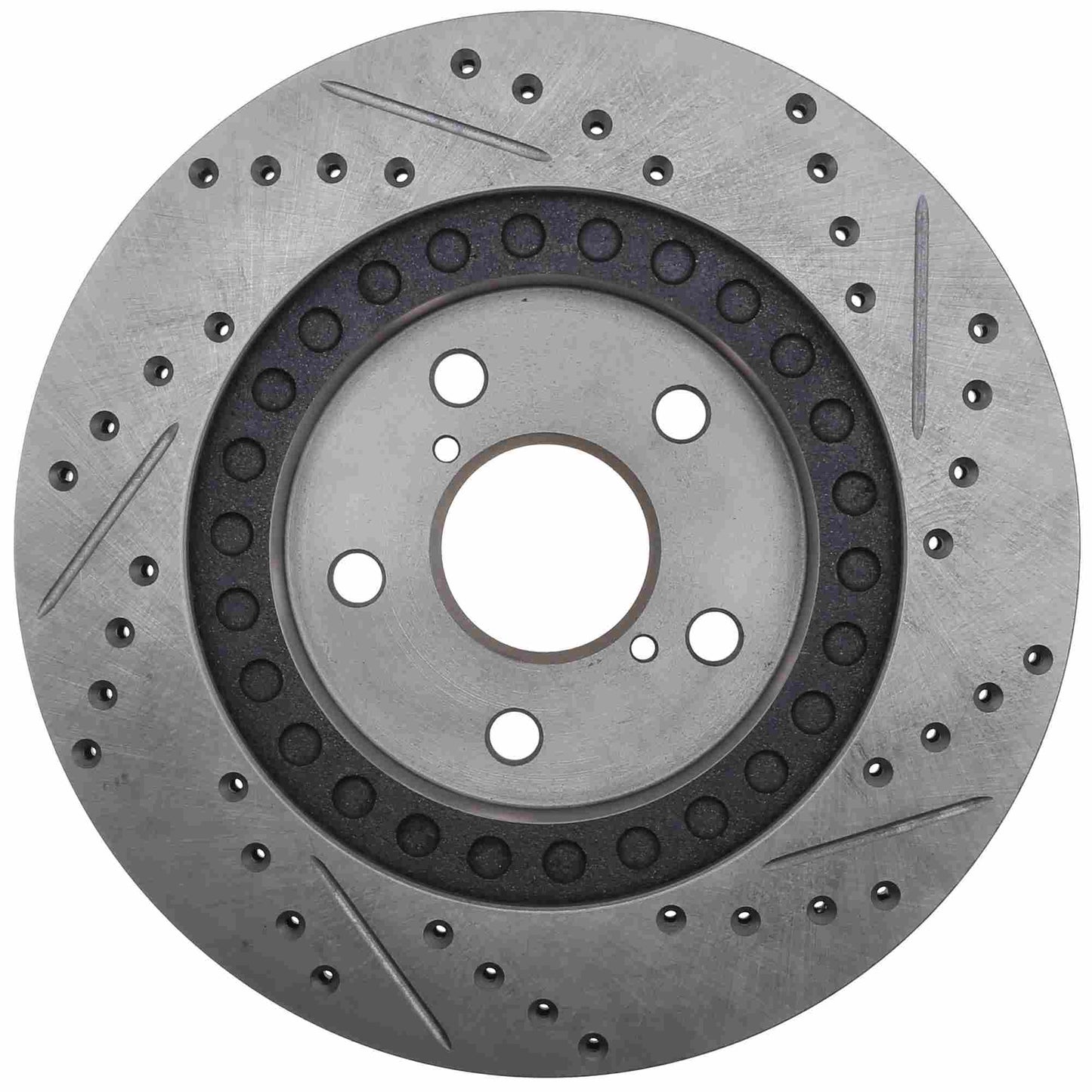 StopTech Sport Drilled/Slotted Brake Rotor; Front Right