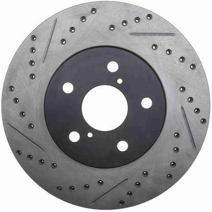 StopTech Sport Drilled/Slotted Brake Rotor; Front Right