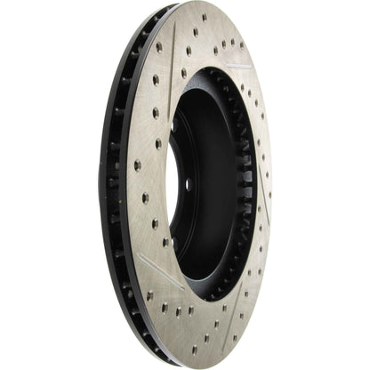 StopTech Sport Drilled/Slotted Brake Rotor; Front Left