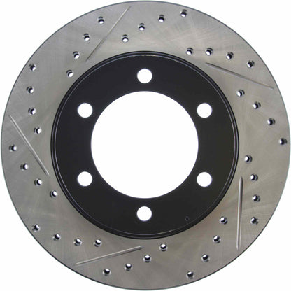 StopTech Sport Drilled/Slotted Brake Rotor; Front Right