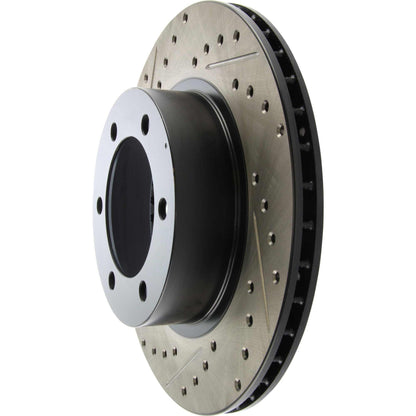 StopTech Sport Drilled/Slotted Brake Rotor; Front Right