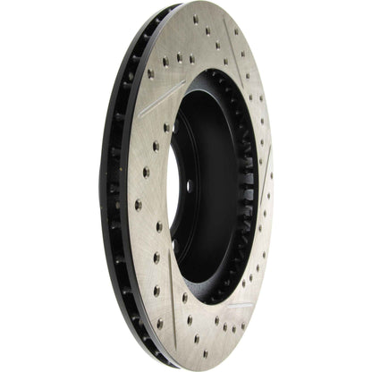 StopTech Sport Drilled/Slotted Brake Rotor; Front Right