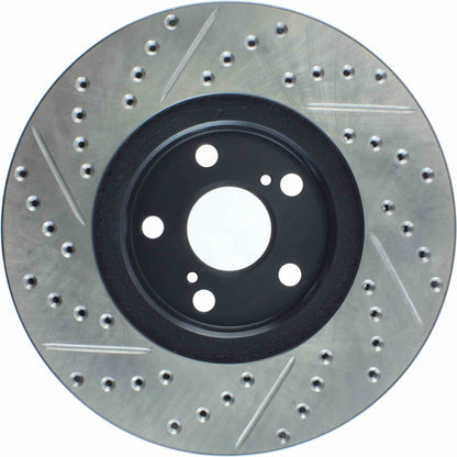 StopTech Sport Drilled/Slotted Brake Rotor; Front Left